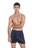 MEN 100% Mulberry Silk Boxer Shorts - Navy Blue
