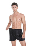 MEN 100% Mulberry Silk Boxer Shorts - Black