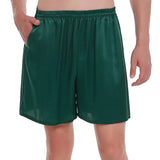100% Mulberry Silk Boxer Shorts for Men - Emerald