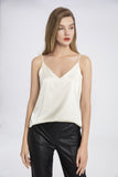 100% Double Layer Mulberry Silk Cami Top with Gift Box- Ivory