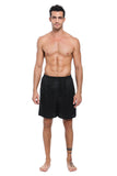 100% Mulberry Silk Boxer Shorts for Men - Black