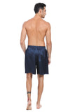 100% Mulberry Silk Boxer Shorts for Men - Navy Blue