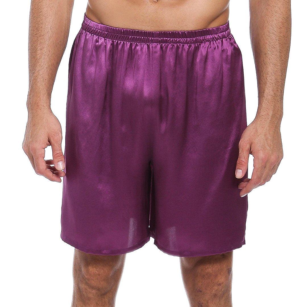 Men Silk Boxers Print Men's Luxury 100% Mulberry Silk Shorts Elastic W