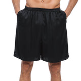 100% Mulberry Silk Boxer Shorts for Men - Black