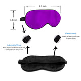 22mm 100% Both Side Mulberry Silk Envelop Pillowcase and Eye Mask with Gift Box (Violet) - Queen Size