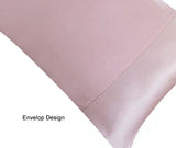 19mm 100% Both Side Mulberry Silk Envelop Pillowcase and Eye Mask with Gift Box (Pink) - Queen Size