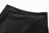 100% Mulberry Silk Skirt - Black