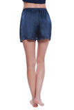 Womens 100% Mulberry Silk Shorts - Navy Blue