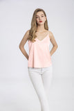 100% Double Layer Mulberry Silk Cami Top with Gift Box- Pink