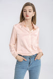 100% Mulberry Silk Blouse with Gift Box-Pink