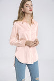 100% Mulberry Silk Blouse with Gift Box-Pink