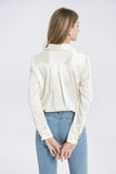 100% Mulberry Silk Blouse with Gift Box-Ivory